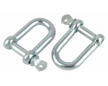 2pc, 8mm Hot Galvanised Dee Shackles